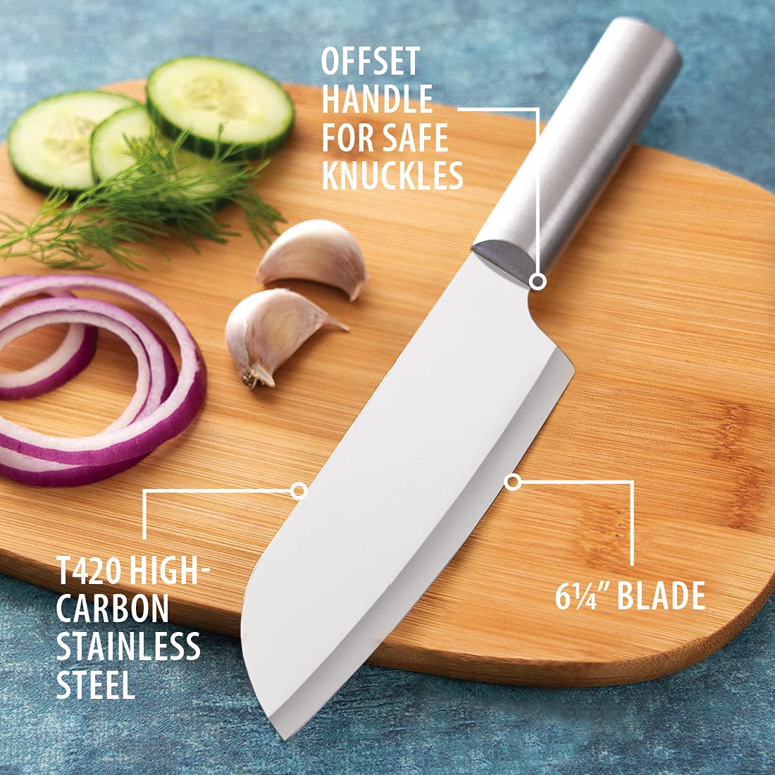 Meat-cutting view highlighting effortless slices through protein