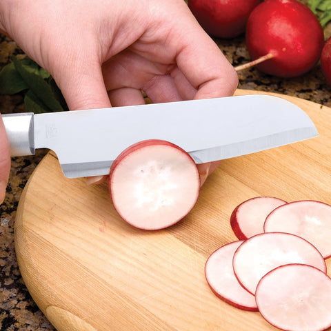 RADA cutting meat and vegetables for effortless prep.