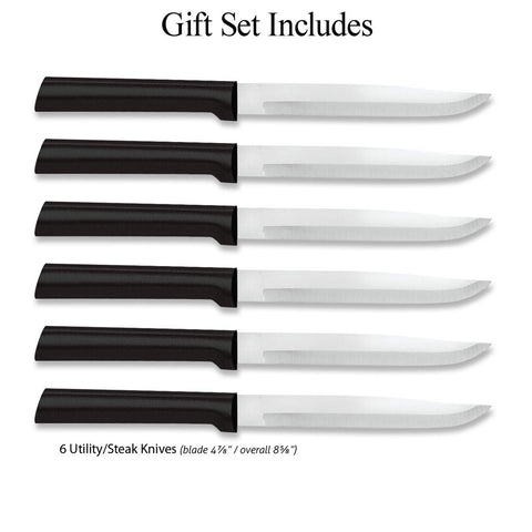 RADA G206 black-handle knives, dishwasher-safe for easy care