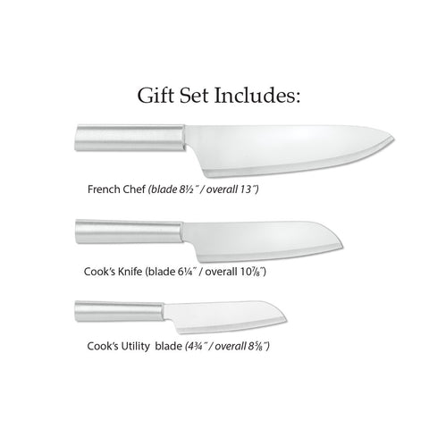 RADA hollow-ground blades close-up highlighting precision and smooth slices.
