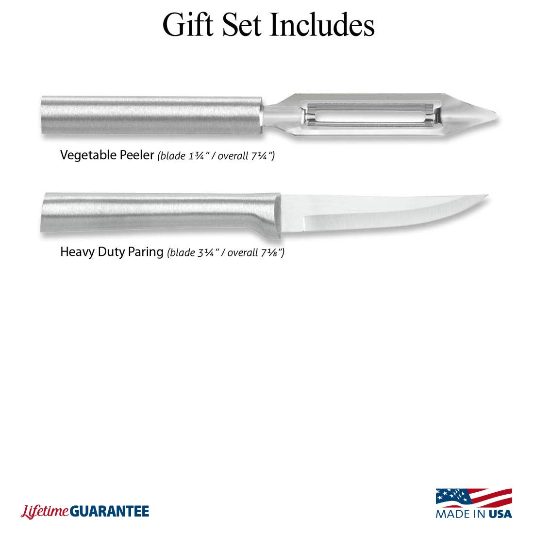 RADA paring knife close-up highlights durable T420 steel for long-lasting sharpness.