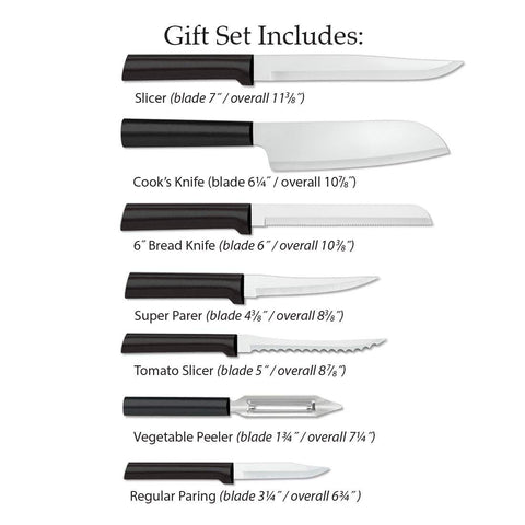 RADA hollow-ground stainless blades deliver long-lasting sharpness for fruit, vegetables, and meats prep.