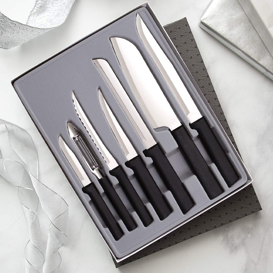 RADA quick edge sharpener helps maintain blade sharpness for easy prep.