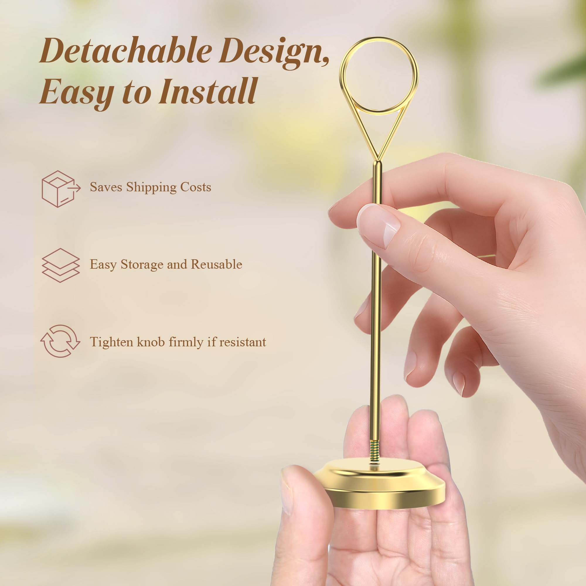 Radezon detachable table holder stores compactly after events.