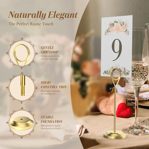 Radezon table-number holder with scratch-proof pads protects surfaces.