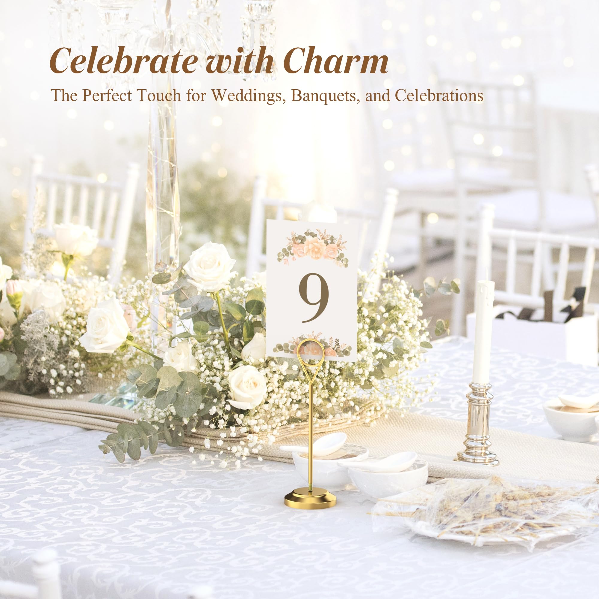 Radezon wedding-table-number holder fits photo and memo use.
