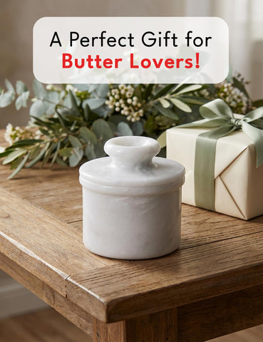 Radicaln butter keeper on a stylish counter enhances everyday breakfast prep.