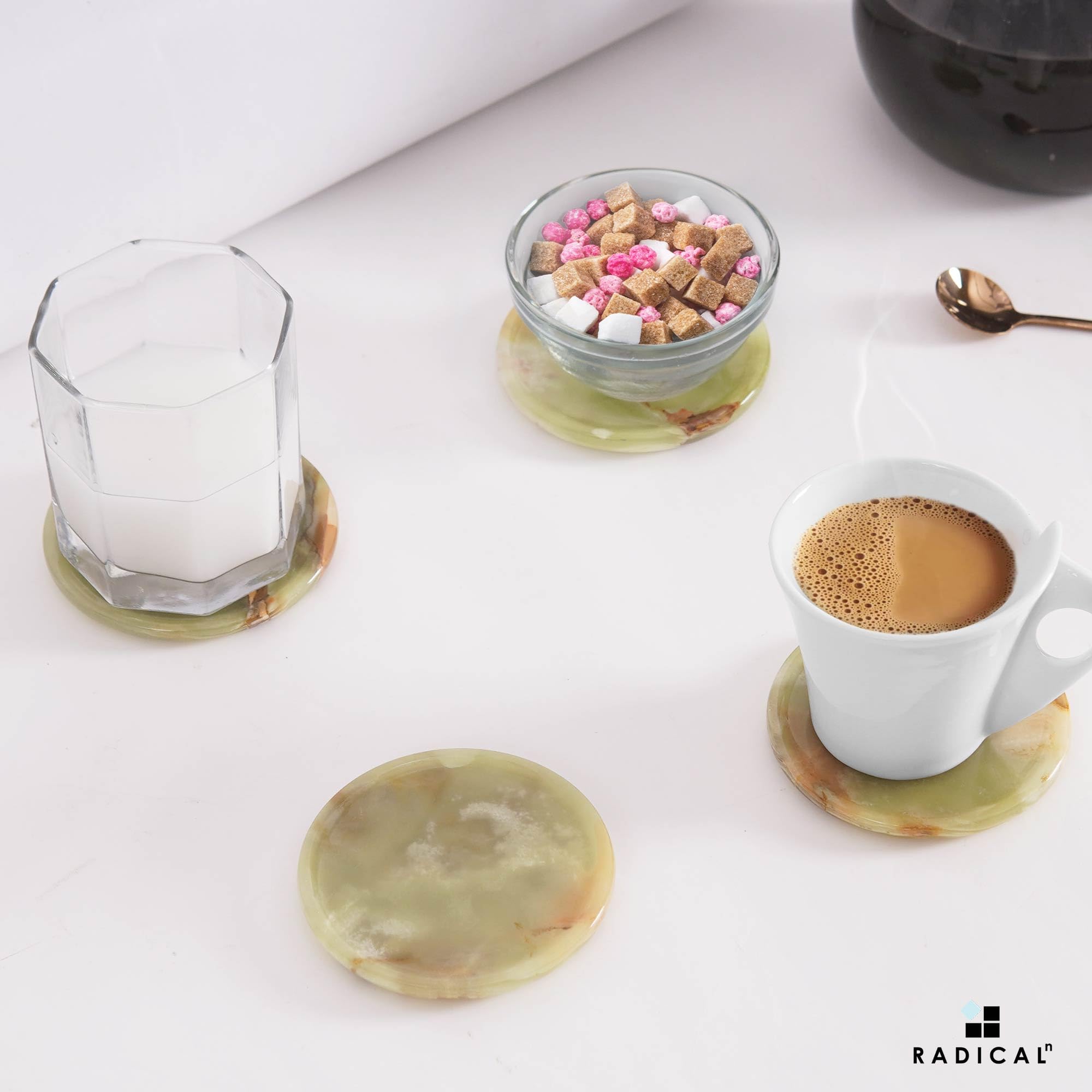 Radicaln coaster with holder for easy display and quick access.