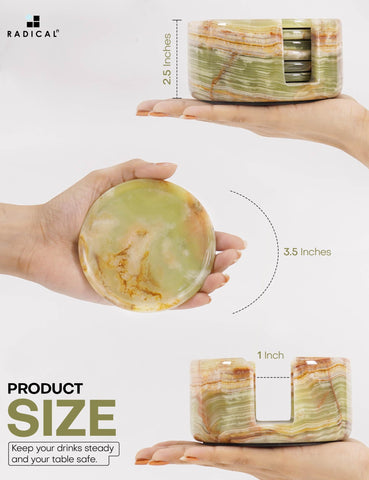 Radicaln gift-ready marble coaster set for housewarmings and birthdays.