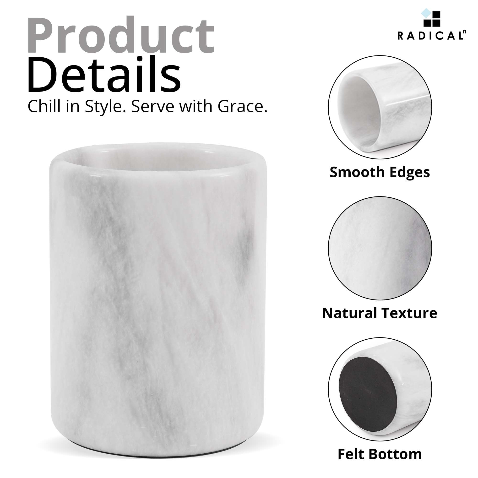 Radicaln Marble Wine Chiller features insulated design for steady cooling