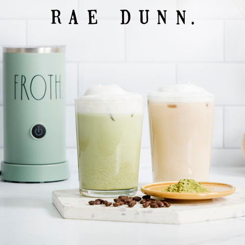 Rae Dunn compact countertop milk frother fits small kitchens