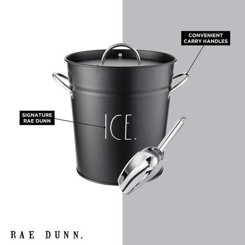 Rae Dunn stainless steel construction resists condensation on tabletops.