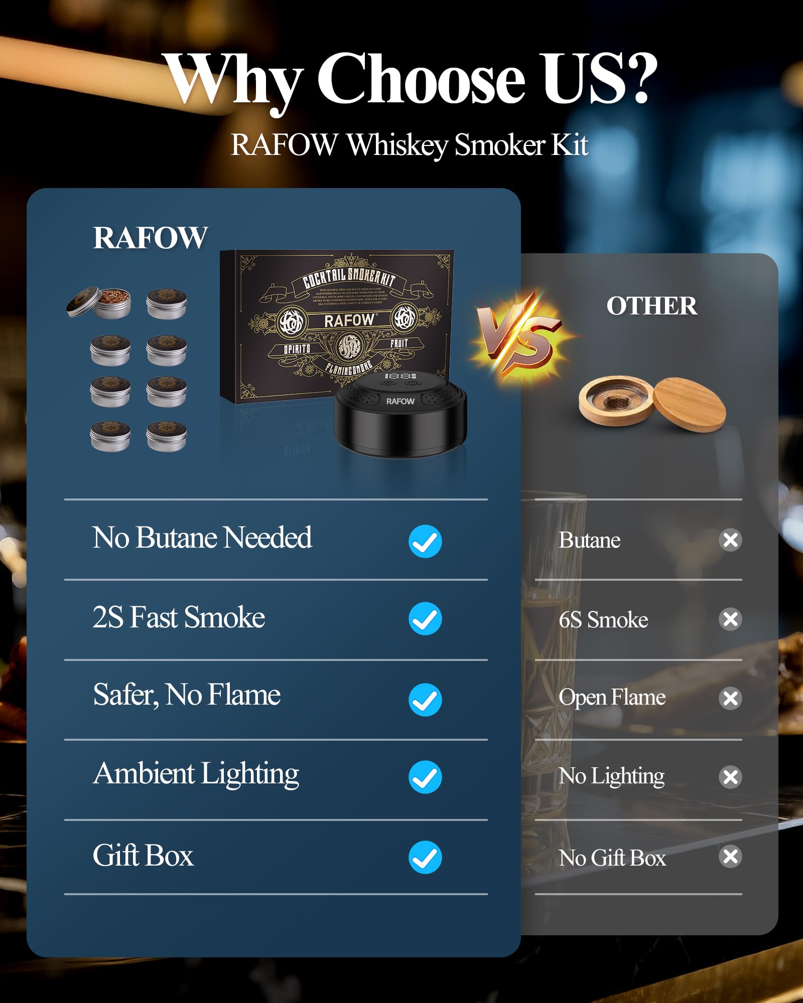 Rafow wood chips oak delivers bold classic smoke for bourbon