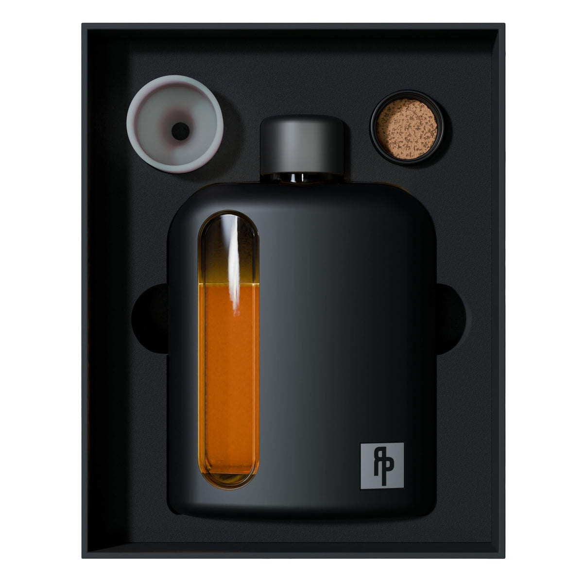 Ragproper Glass Hip Flask 8oz with silicone sleeve for a secure, on-the-go grip.