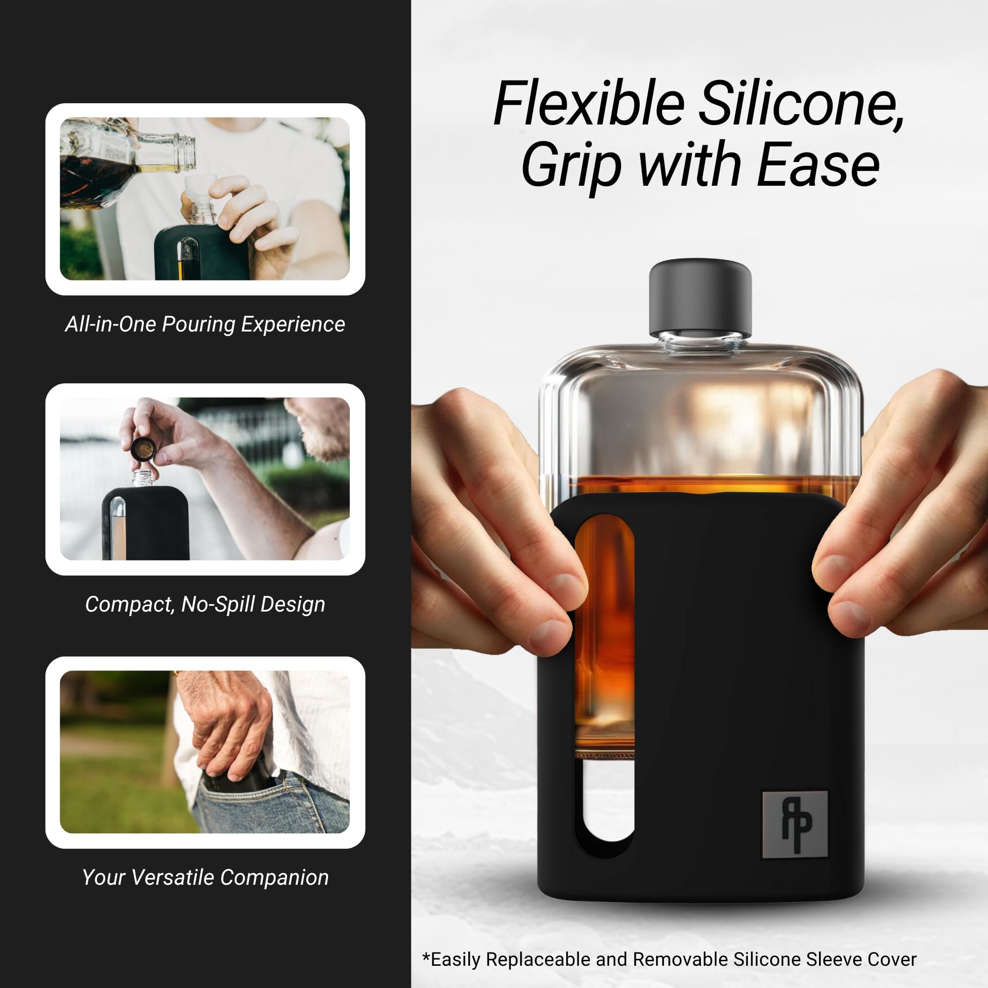 Ragproper 8oz capacity fits pockets for travel and outdoor use.