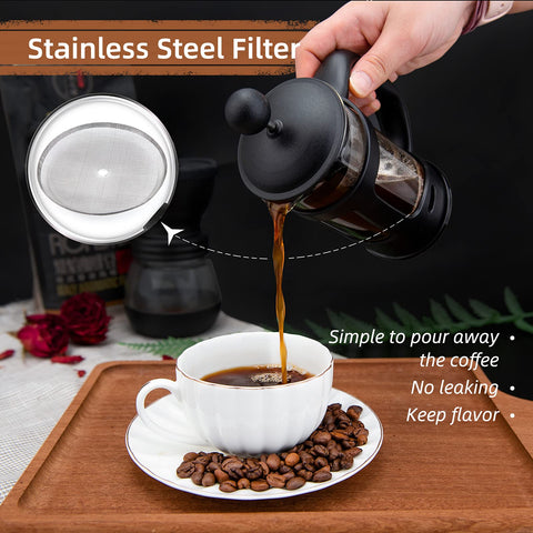 RAINBEAN Mini French Press BPA-free materials ensure safe daily use.