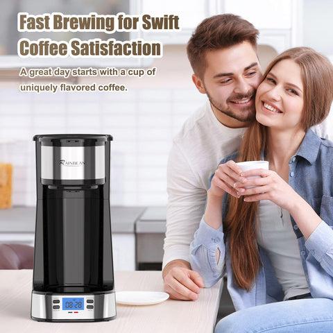 RainBean permanent filter for ground coffee delivers full-bodied flavor.