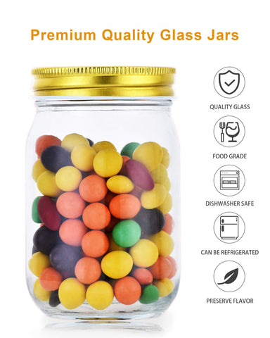 Rainforce 12oz jar dishwasher-safe for easy cleaning after use.