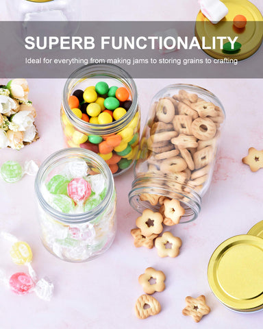 Rainforce 20-pack labels help organize jams, spices, and crafts.