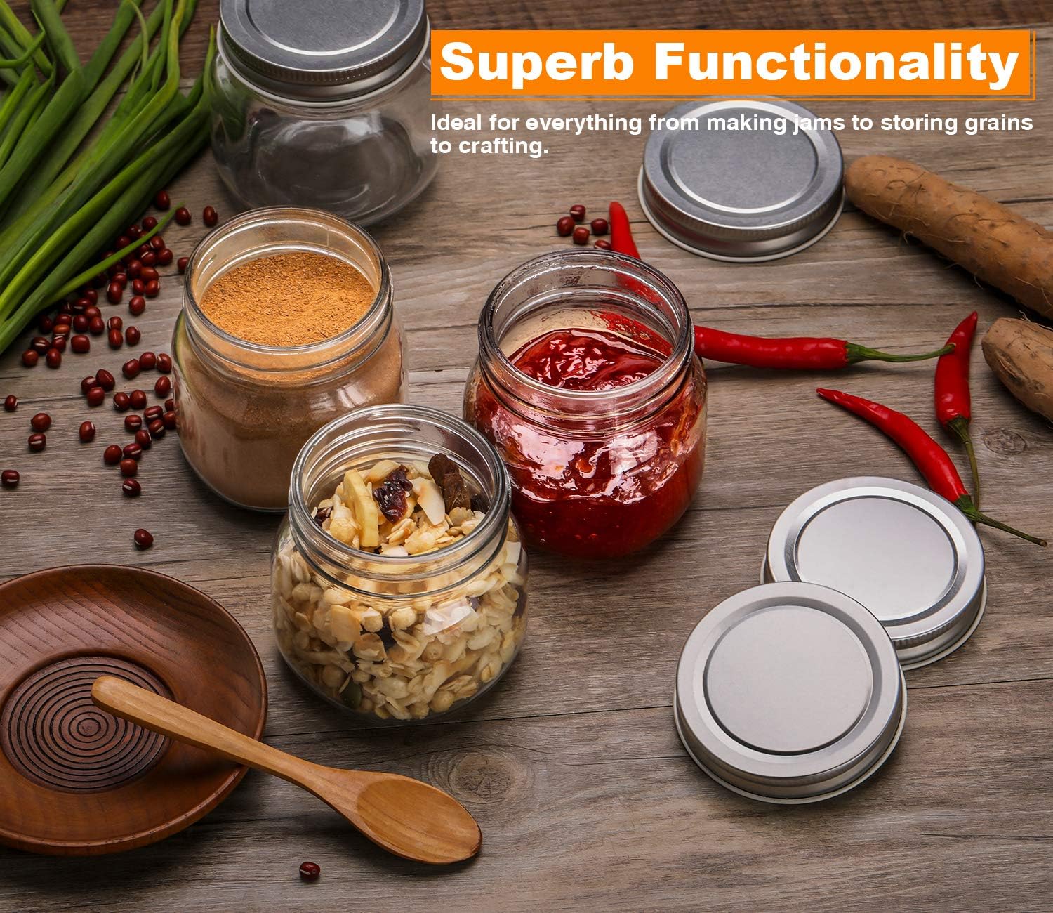 Rainforce compact jars ideal for kitchen organization and storage