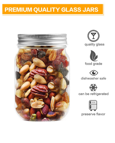 Rainforce plastisol-lined metal lid provides airtight seal for preserved contents.