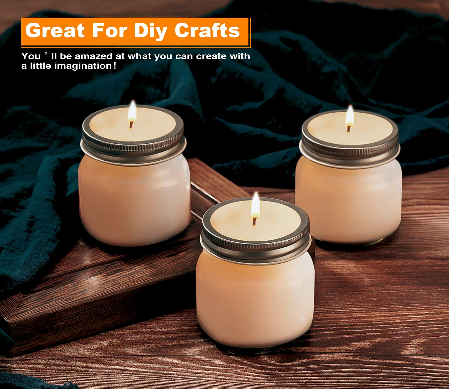 Rainforce jar with 2.5 inch opening for easy filling and cleaning.