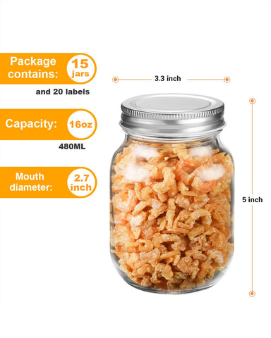 Rainforce regular-mouth jar is dishwasher-safe for simple cleanup.