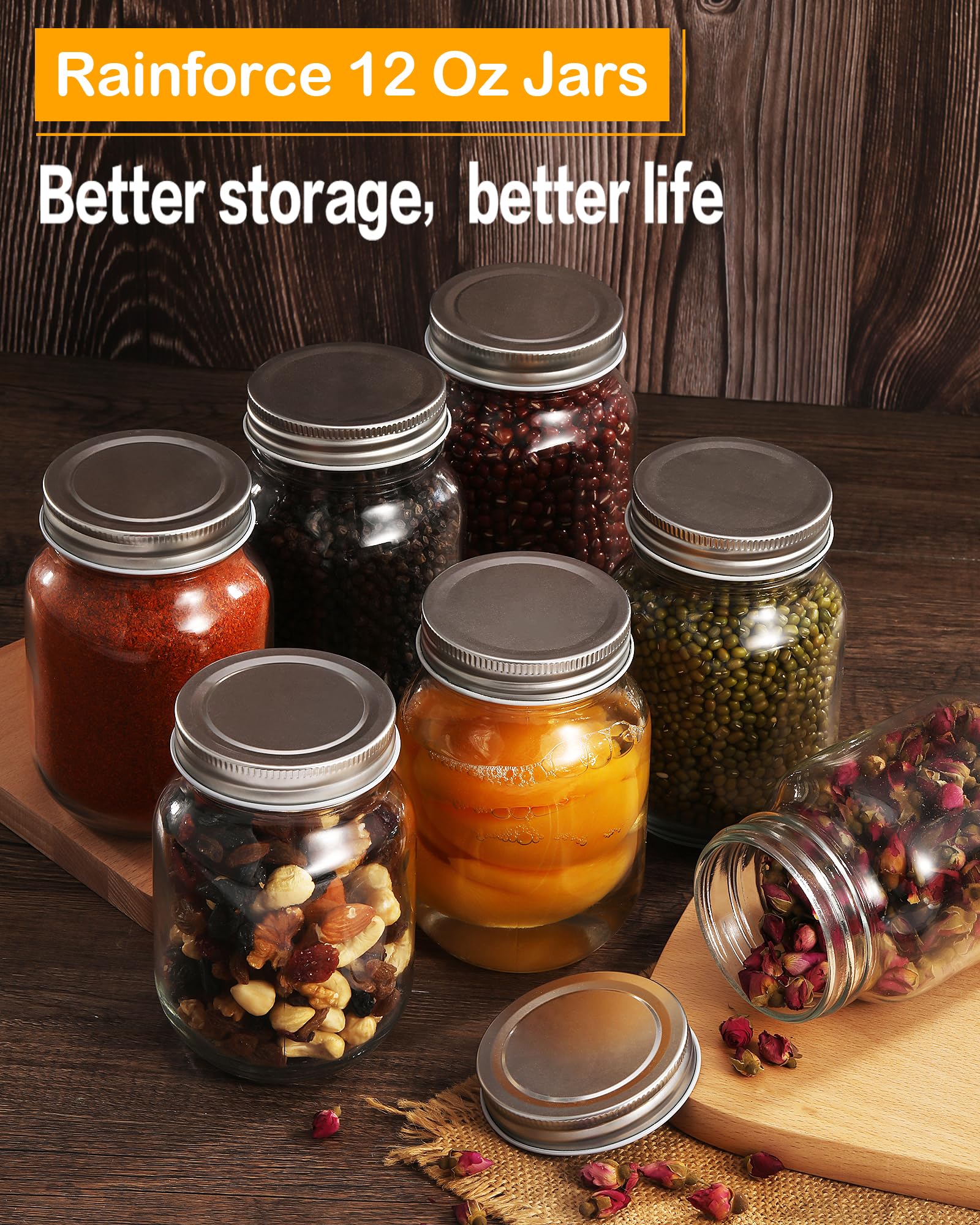 Rainforce regular-mouth mason jar lid ready for airtight storage.