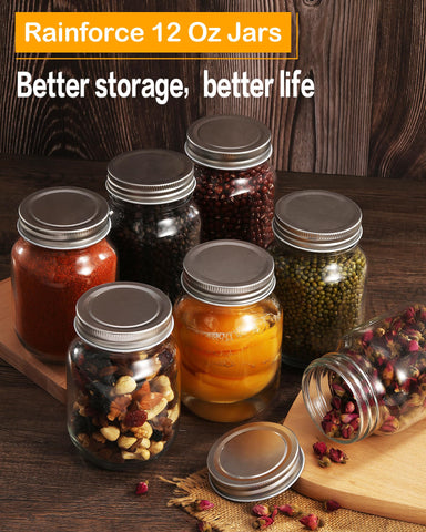 Rainforce regular-mouth mason jar lid ready for airtight storage.