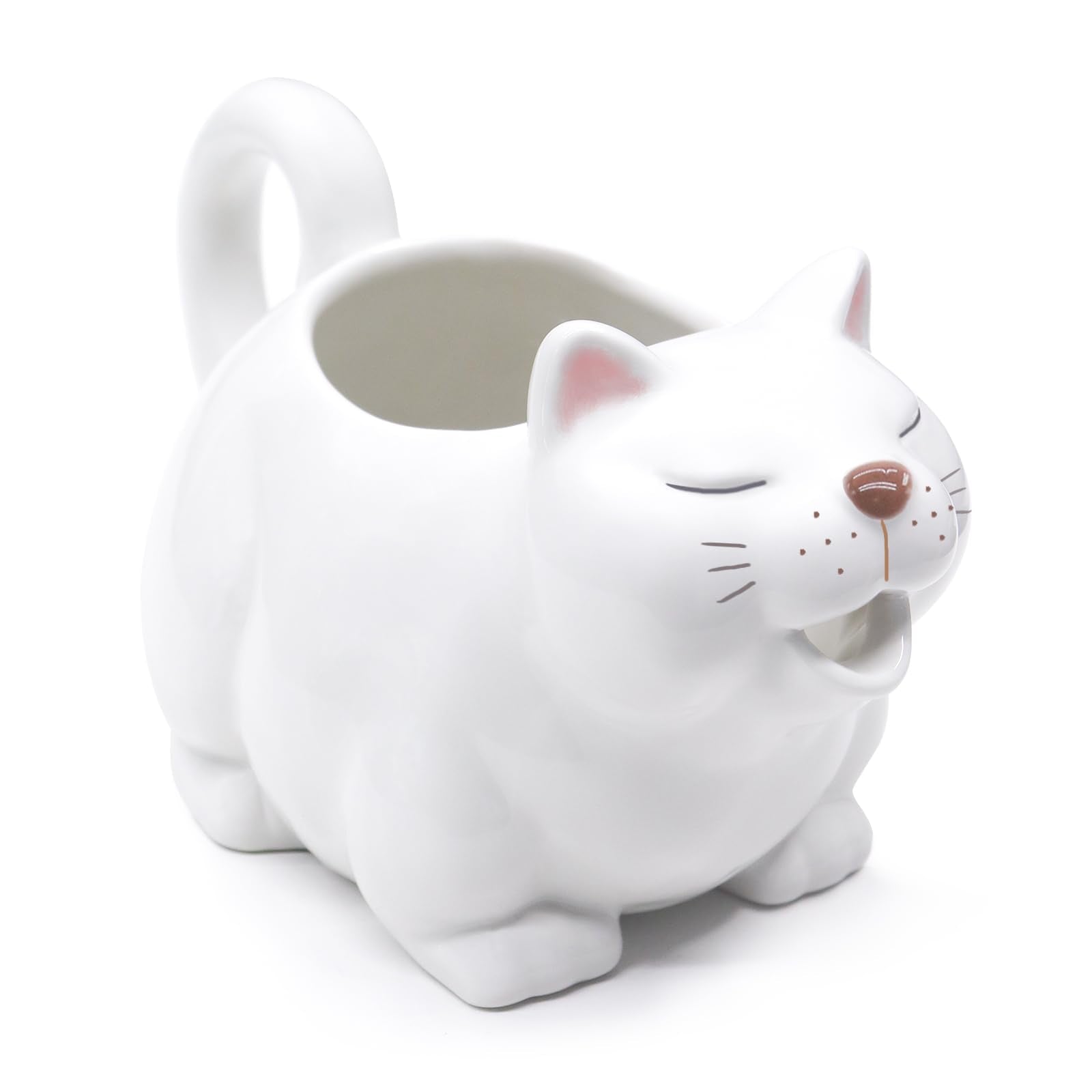 RAISLY cat gravy boat front view with 23oz capacity for sauces and gravies.
