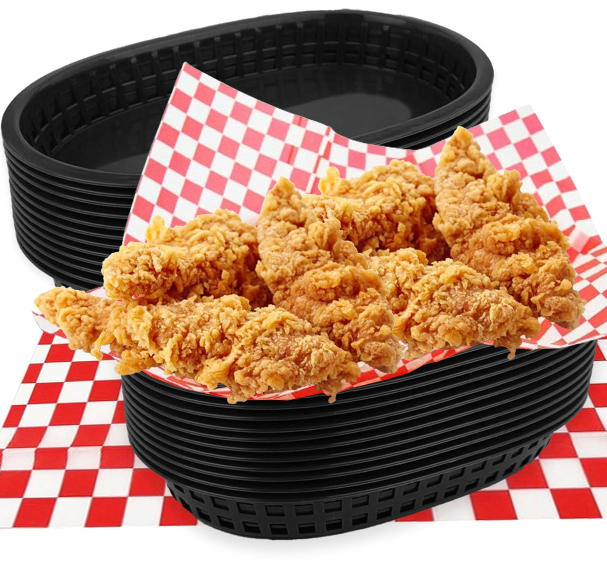 RALAHBEIFM fast food baskets in black for quick service