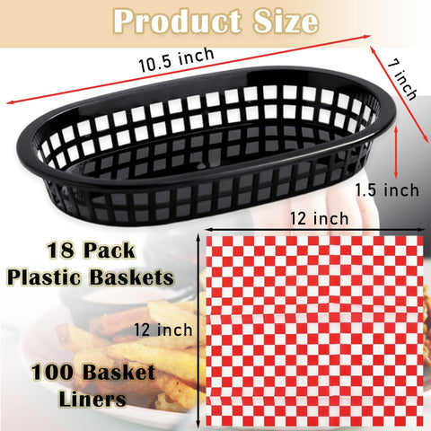 RALAHBEIFM red checkered liners lining baskets for easy cleanup