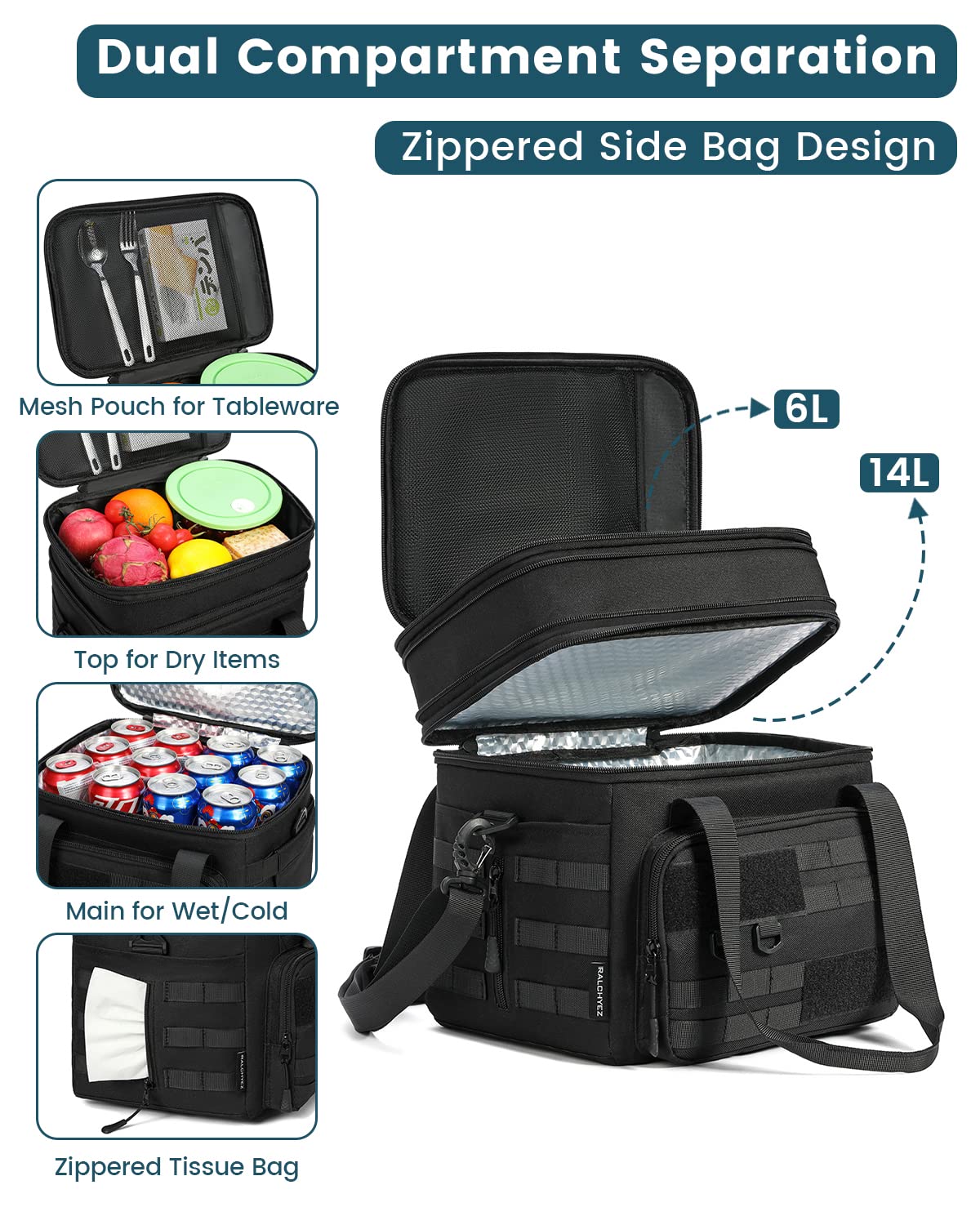 RalChyez insulated lining and foam layer keep foods at desired temperature longer.
