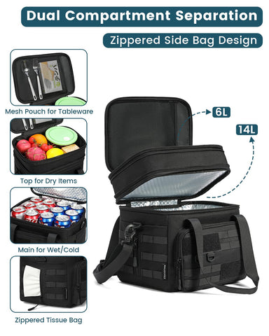 RalChyez insulated lining and foam layer keep foods at desired temperature longer.
