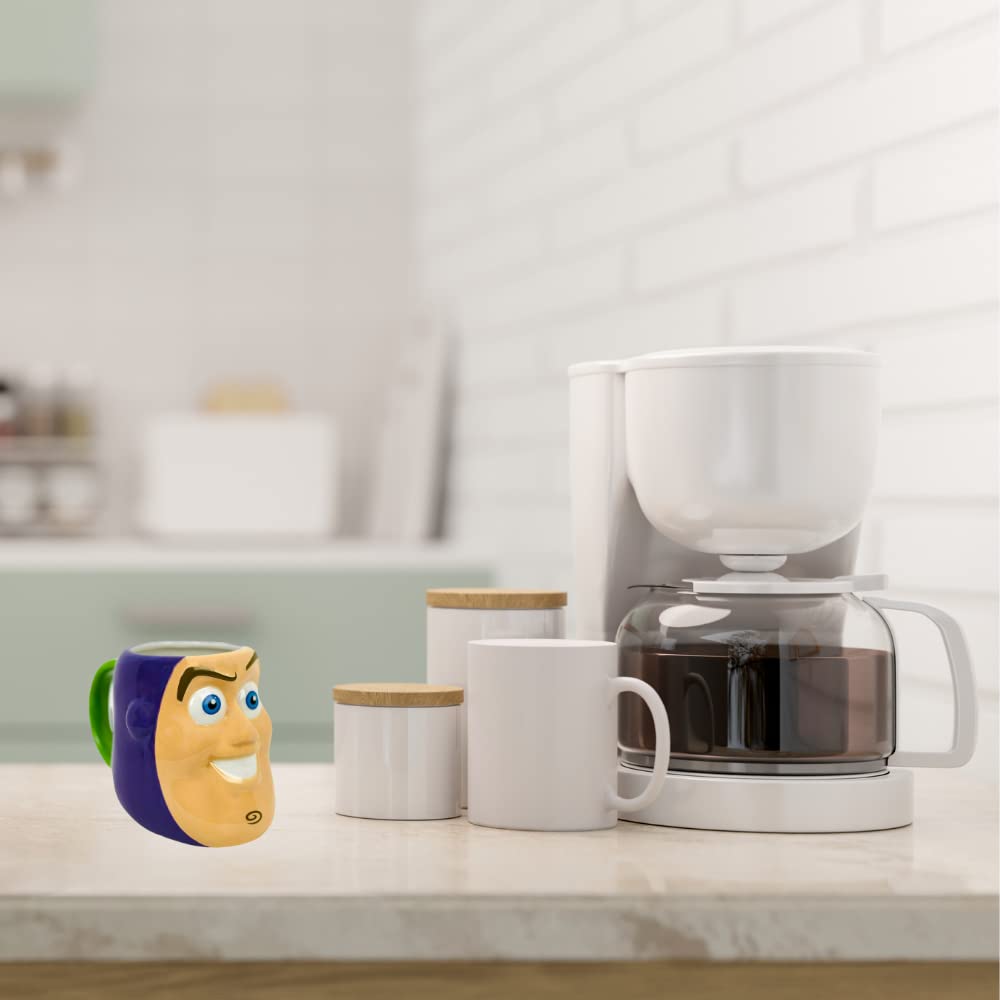 RALME Pixar Toy Story mug detailed 3D Buzz Lightyear face close-up