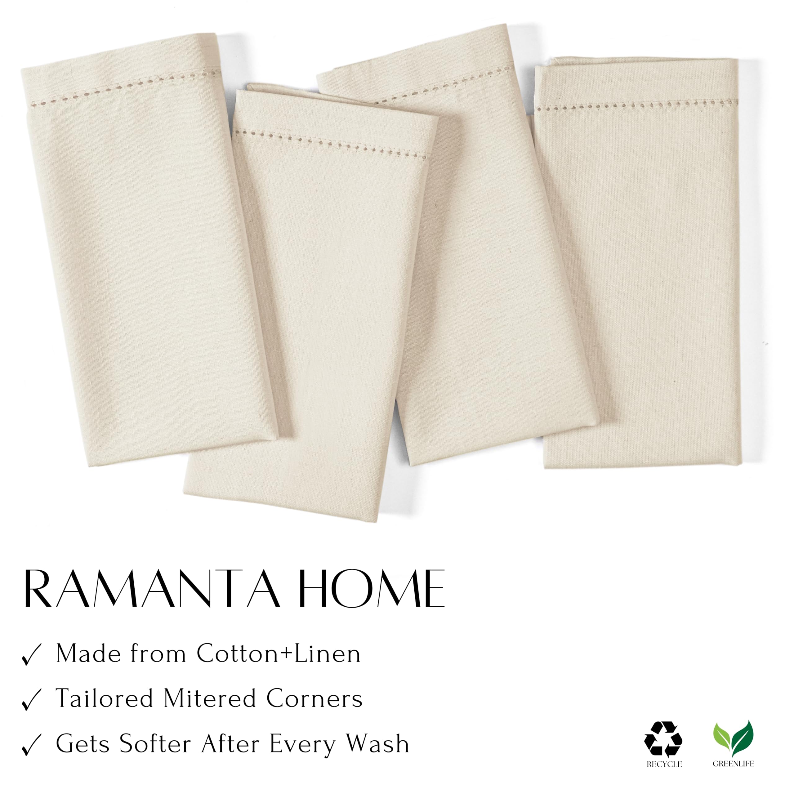 Dining table setup with Ramanta Home napkins for any occasion.