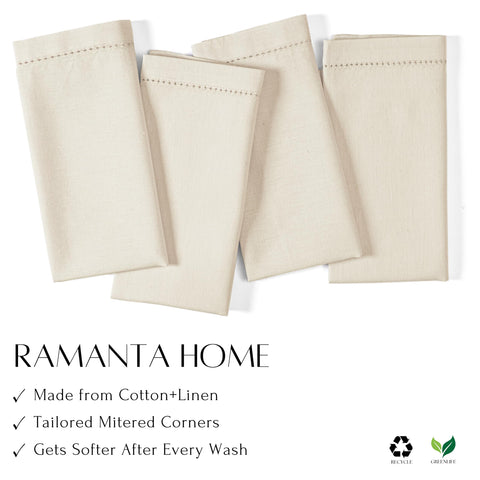 Dining table setup with Ramanta Home napkins for any occasion.