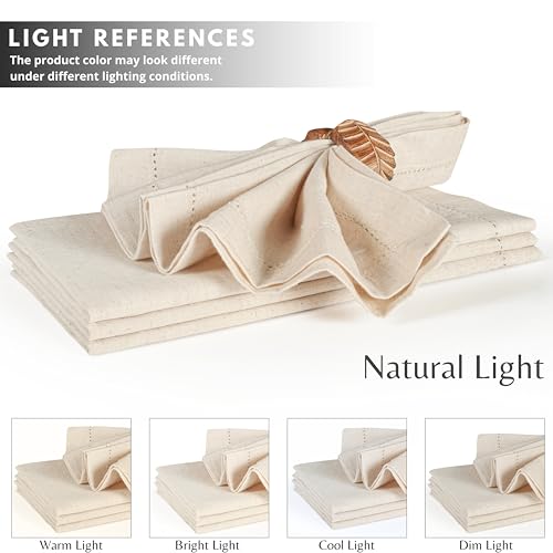 Ramanta Home napkins oversized 20x20 for generous coverage.