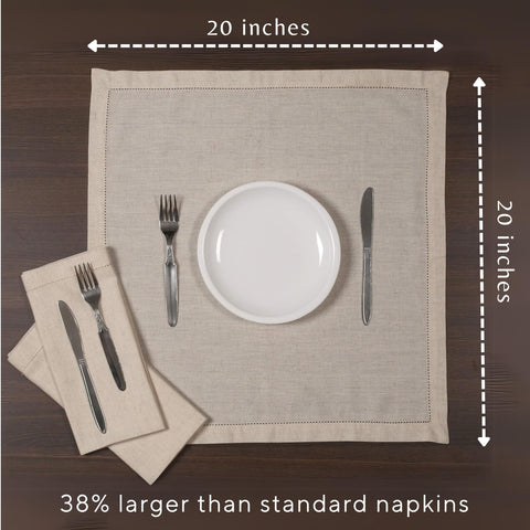 Set of 12 Ramanta Home napkins ready for gatherings.