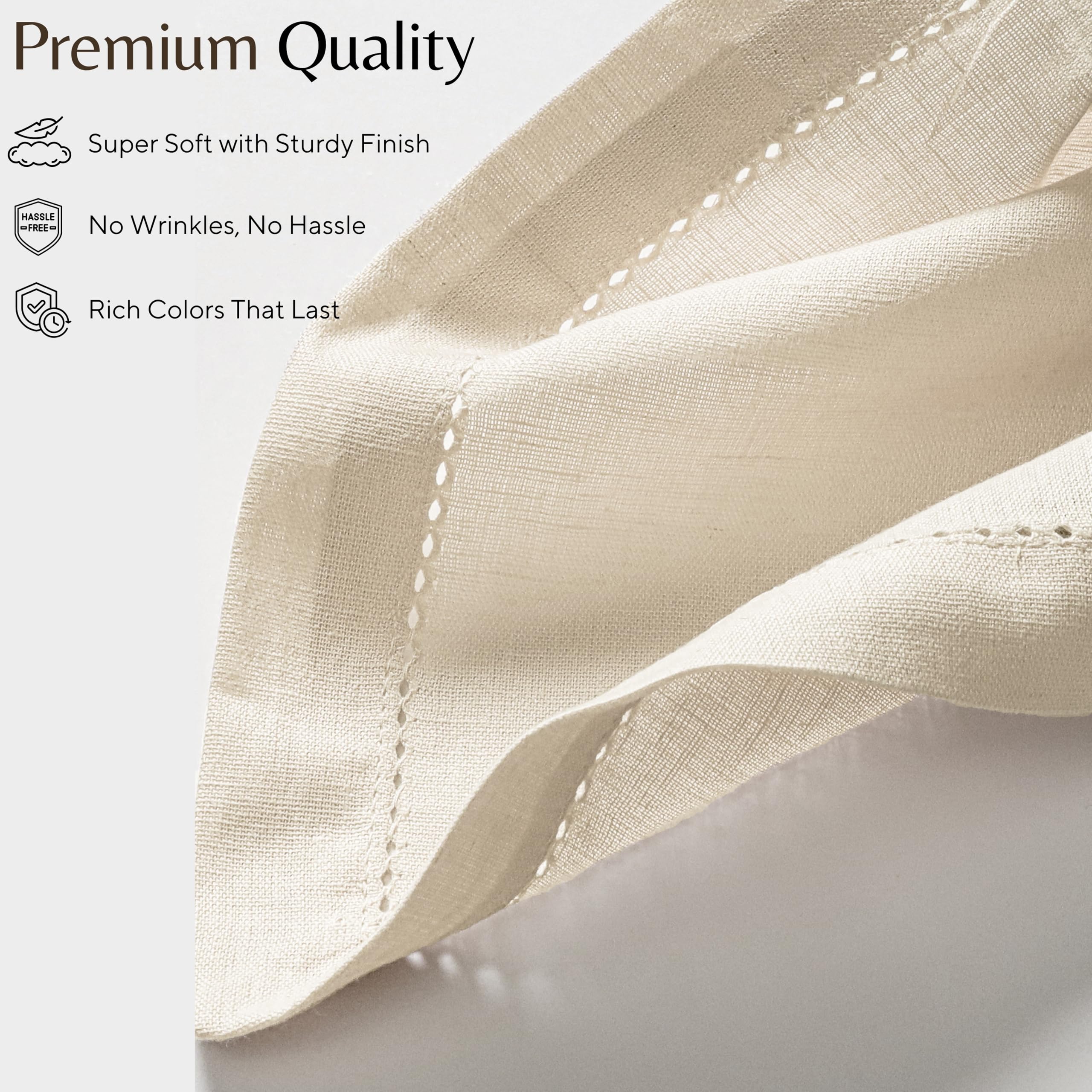 Natural flax-cotton fabric from Ramanta Home for everyday use.