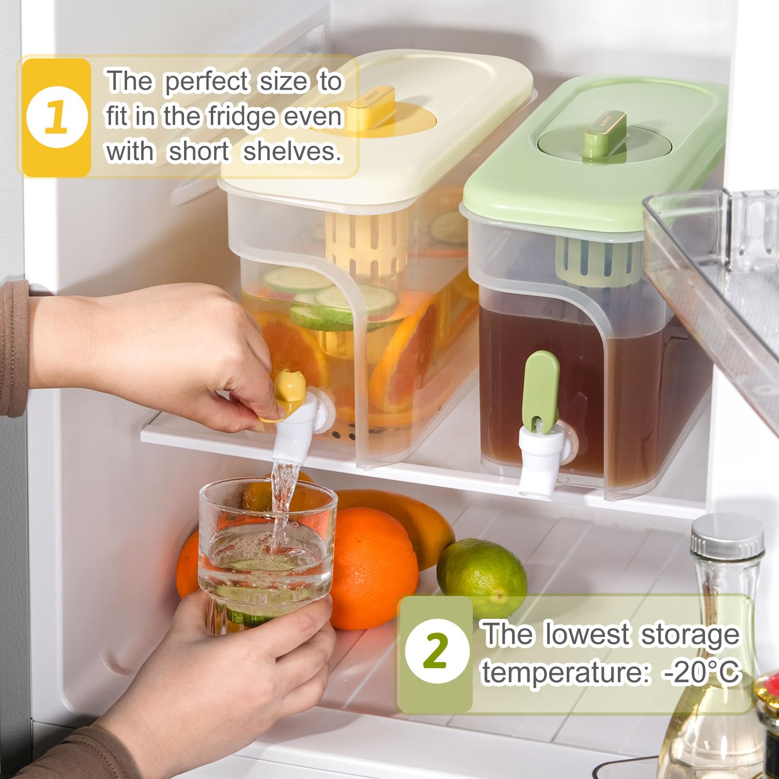 RAMFIYN fridge-dispenser body is dishwasher-safe for simple cleanup.