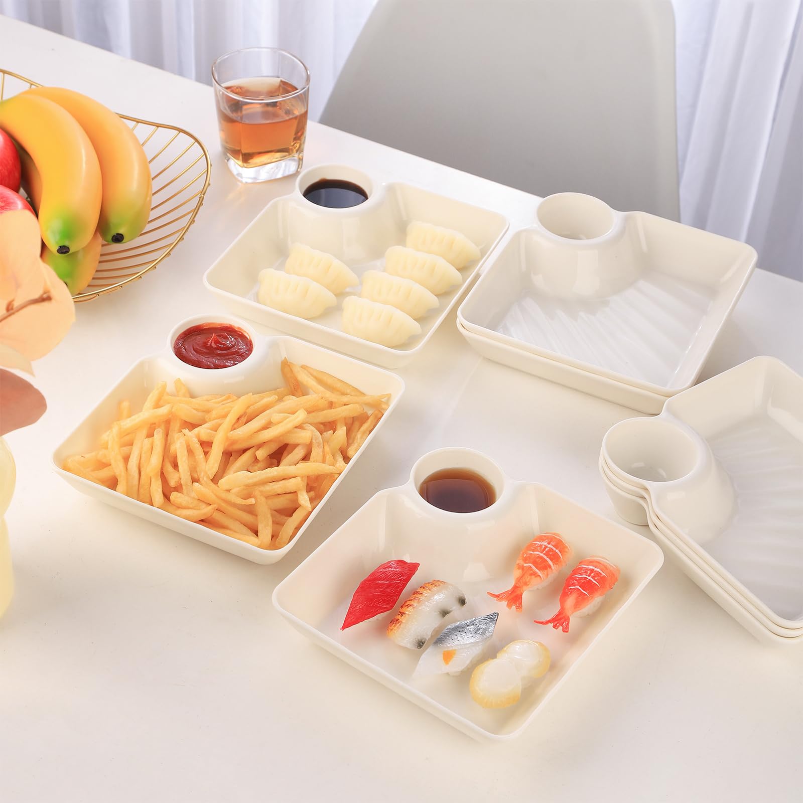 RAMFIYN reusable plastic dishes ideal for entertaining and gatherings
