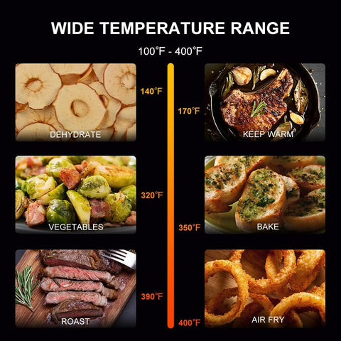 RAMJOY Air Fryer nonstick basket, dishwasher safe for easy cleanup.