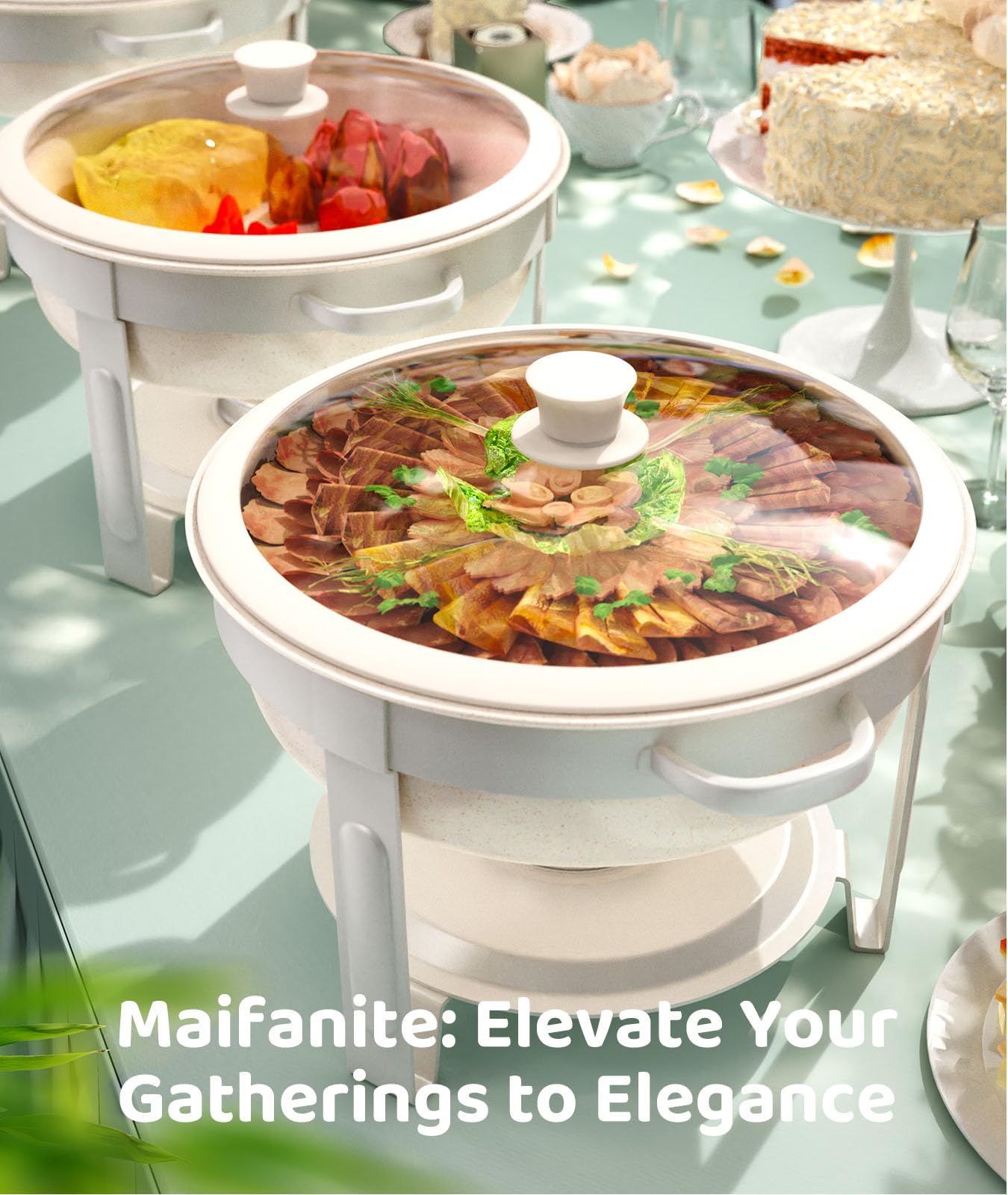 RAMVIC 2-pack buffet set close-up highlighting sealed lid and moisture retention.