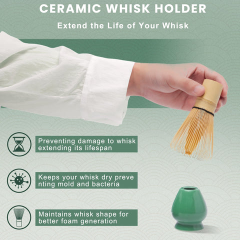 RANERANE bamboo whisk with 100 tines for authentic whisking
