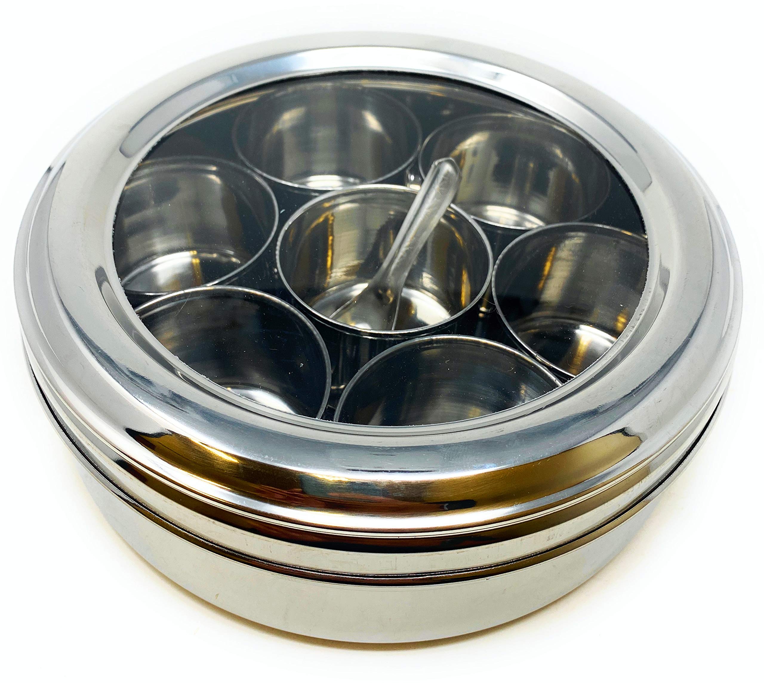 Airtight stainless steel lid helps preserve aroma and flavor when kept sealed