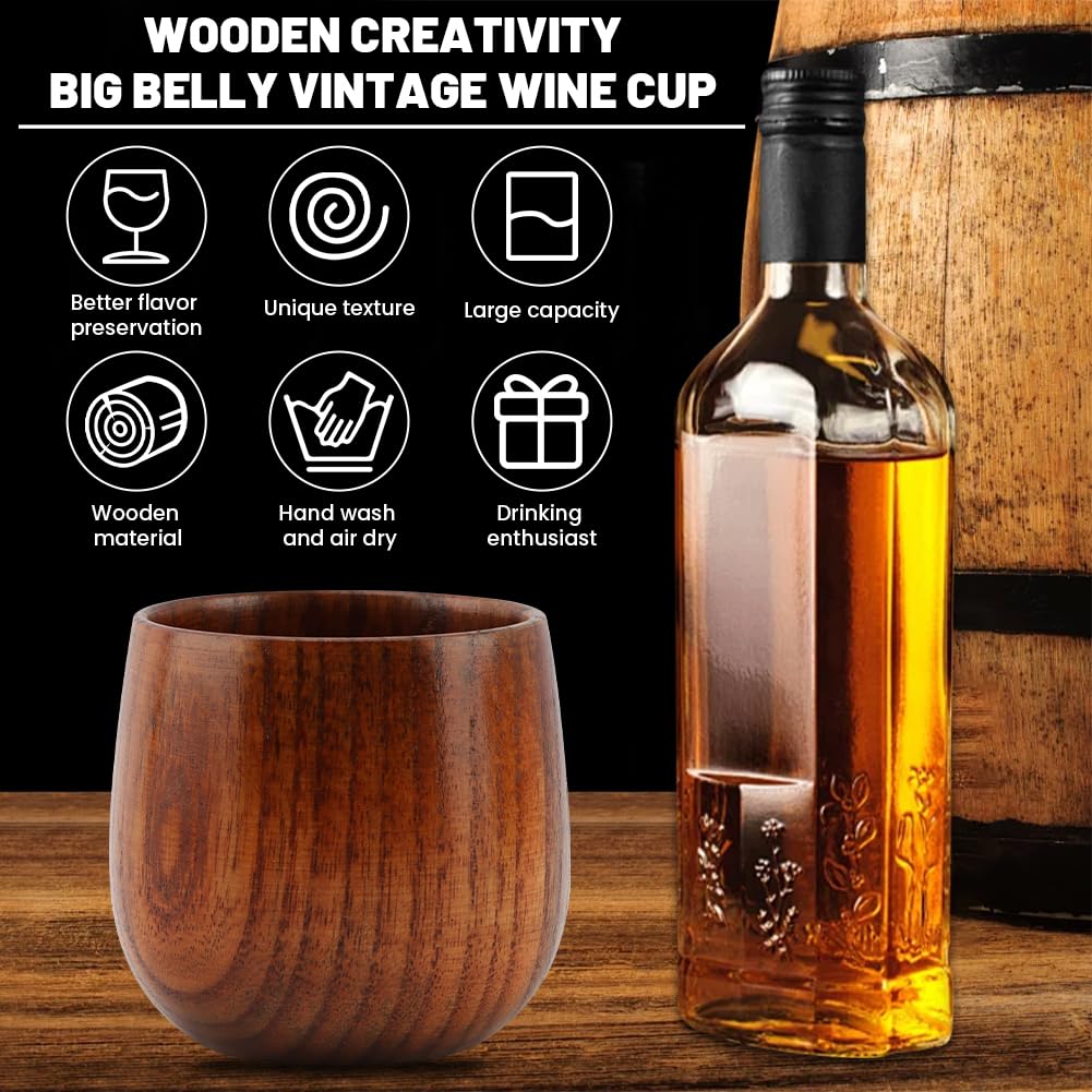 Ranjaner durable wooden whiskey glass resists breakage for years of use.