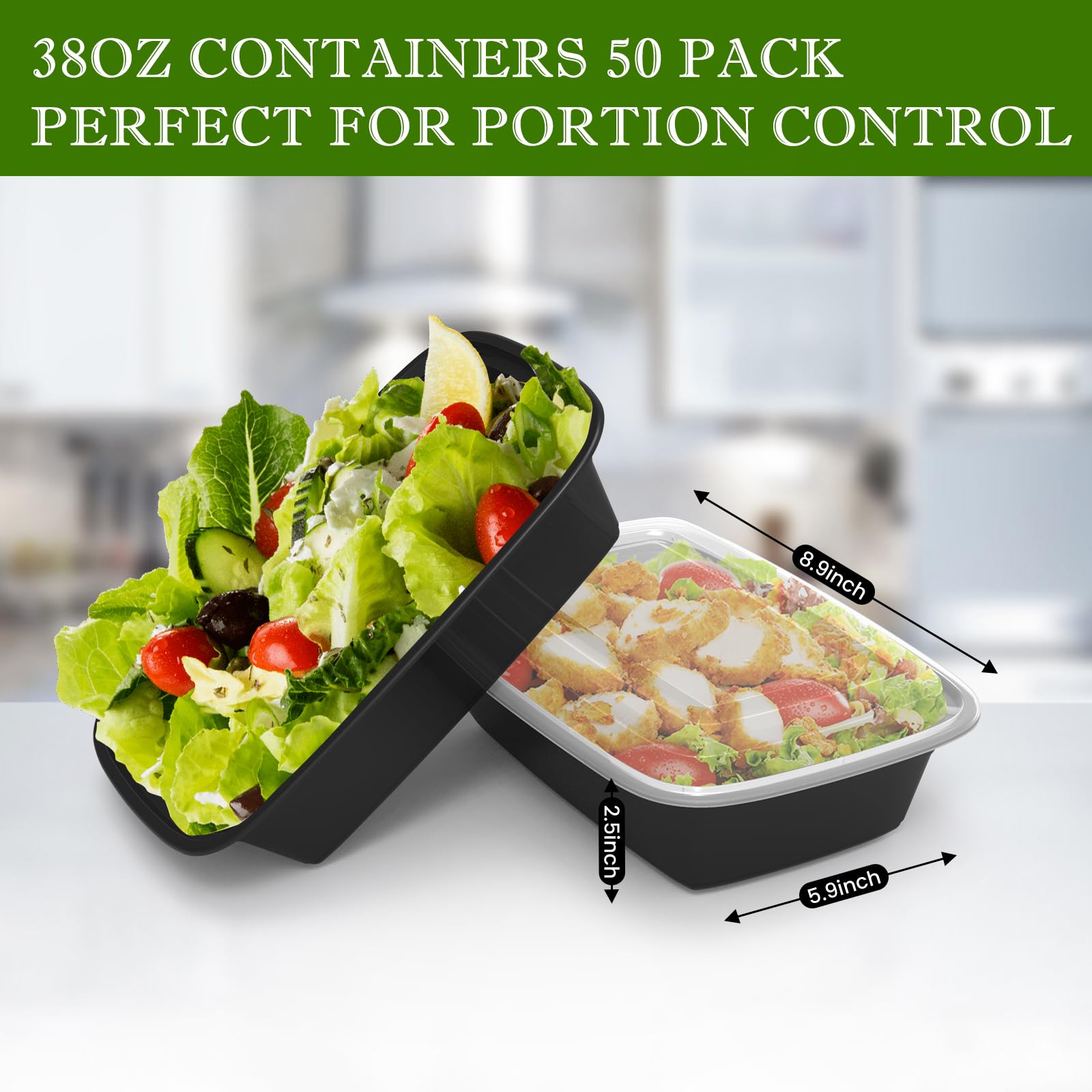 RANLITTLE stackable takeout containers save space in the kitchen.