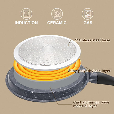 RANX INGST induction-compatible pan works on multiple heat sources.