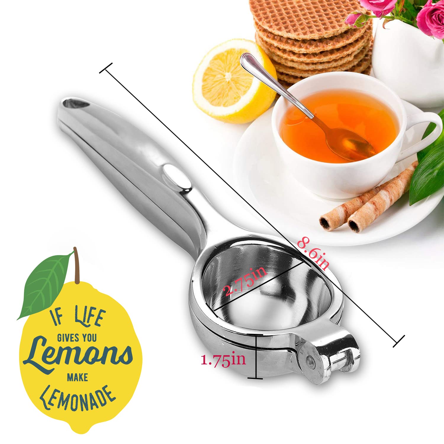 RASSE Lemon Squeezer compact design fits small kitchens for easy storage.